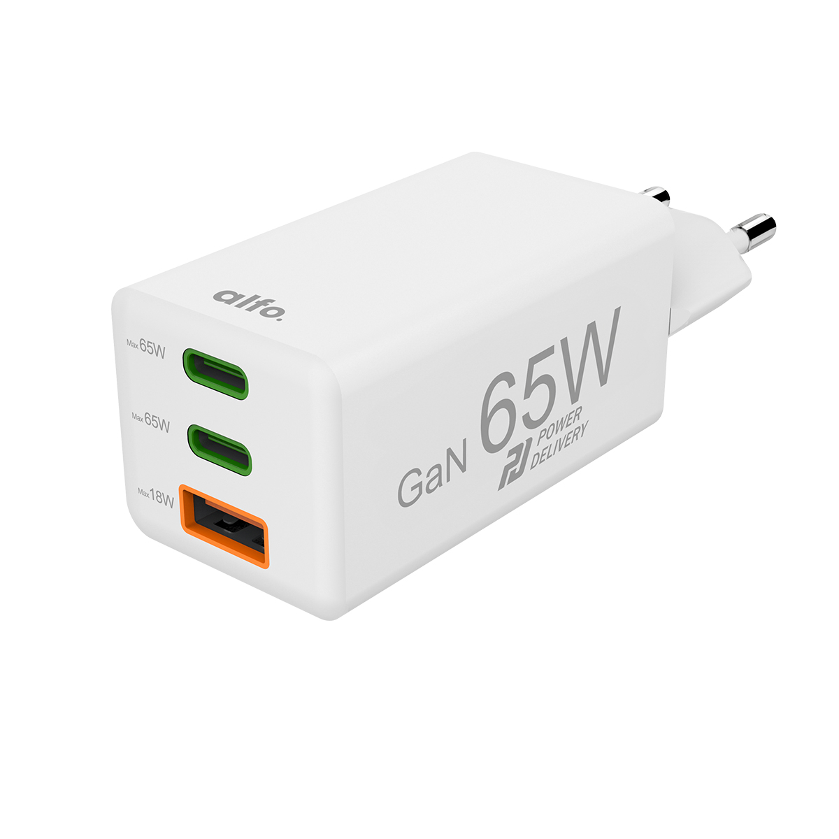 Lader, USB-C, GaN, 65W, weiß