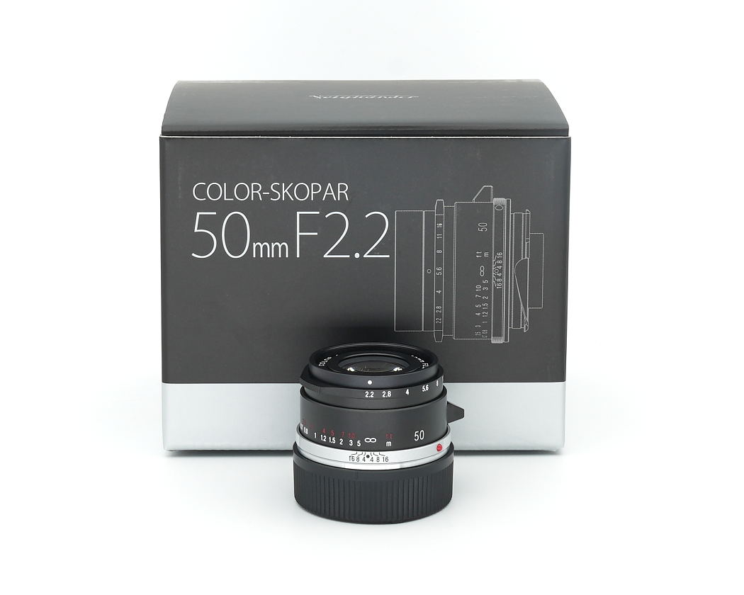 Voigtländer Color-Skopar 50mm 2.2 VM schwarz für Leica M Vitrinemodell #**