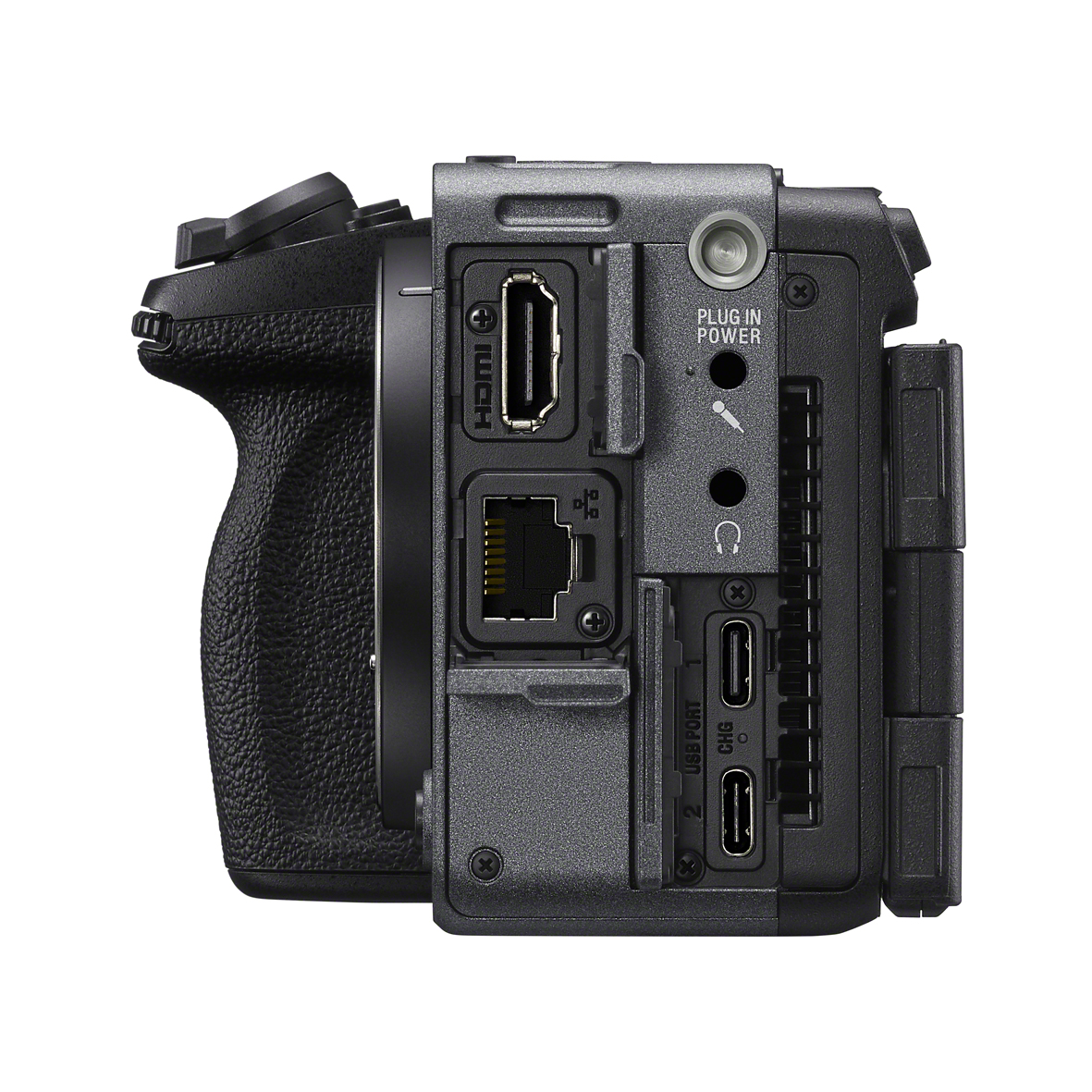 Kamera, DSLR, Rückseite, Anschlüsse, Griff