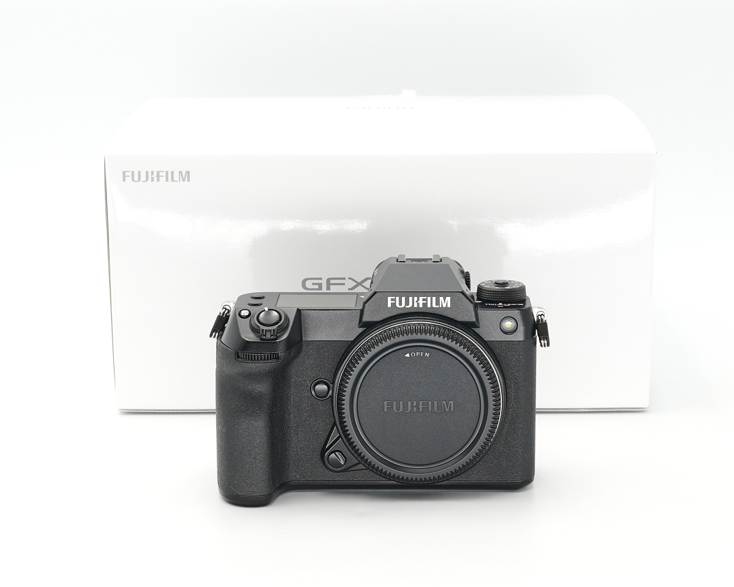 kamera, Fujifilm, spiegellose, schwarz, verpackung