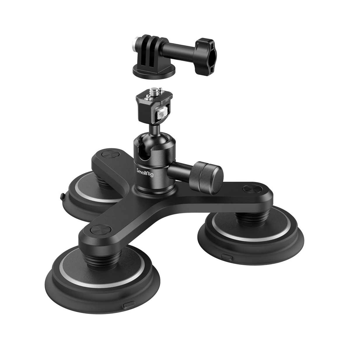 SmallRig 4468 Dreifach Magnetische Saugnapfhalterung  f.Action-Kameras