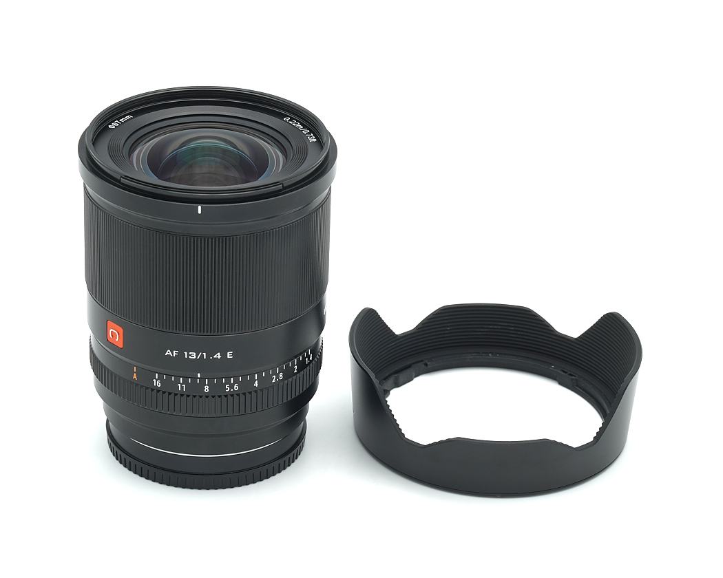 Objektiv, wechselobjektiv, AF 13/1.4 E, schwarz, Gegenlichtblende