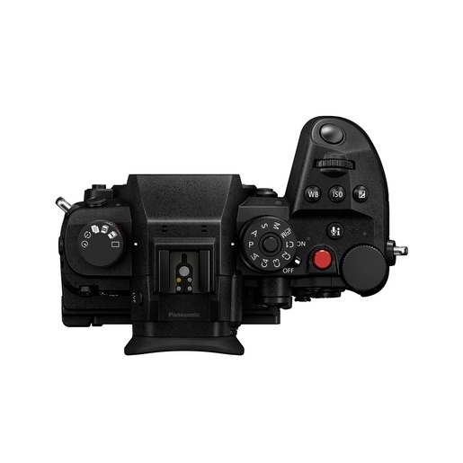 kamera, dslr, topview, schwarz, bedienungsrad