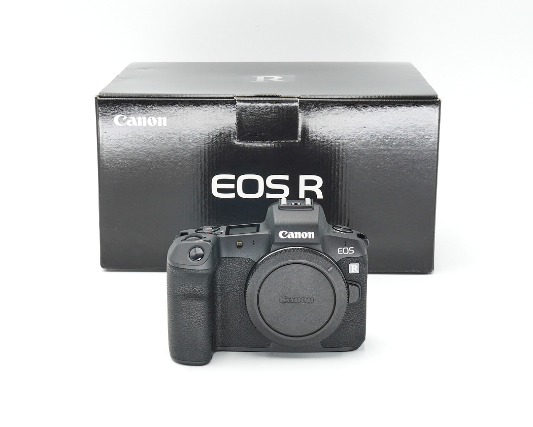 kamera, DSLR, Canon EOS R, schwarz, Verpackung