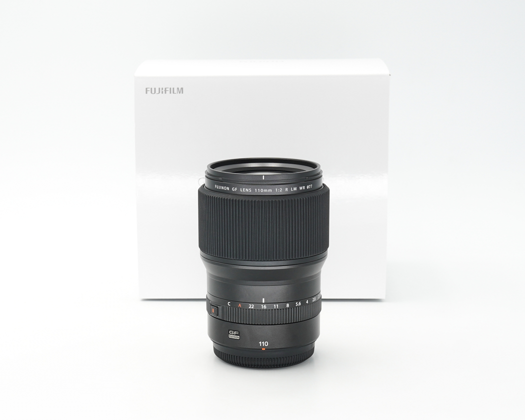 Objektiv, Fujifilm-Objektiv, 110 mm Objektiv, manueller Fokus, schwarzes Objektiv