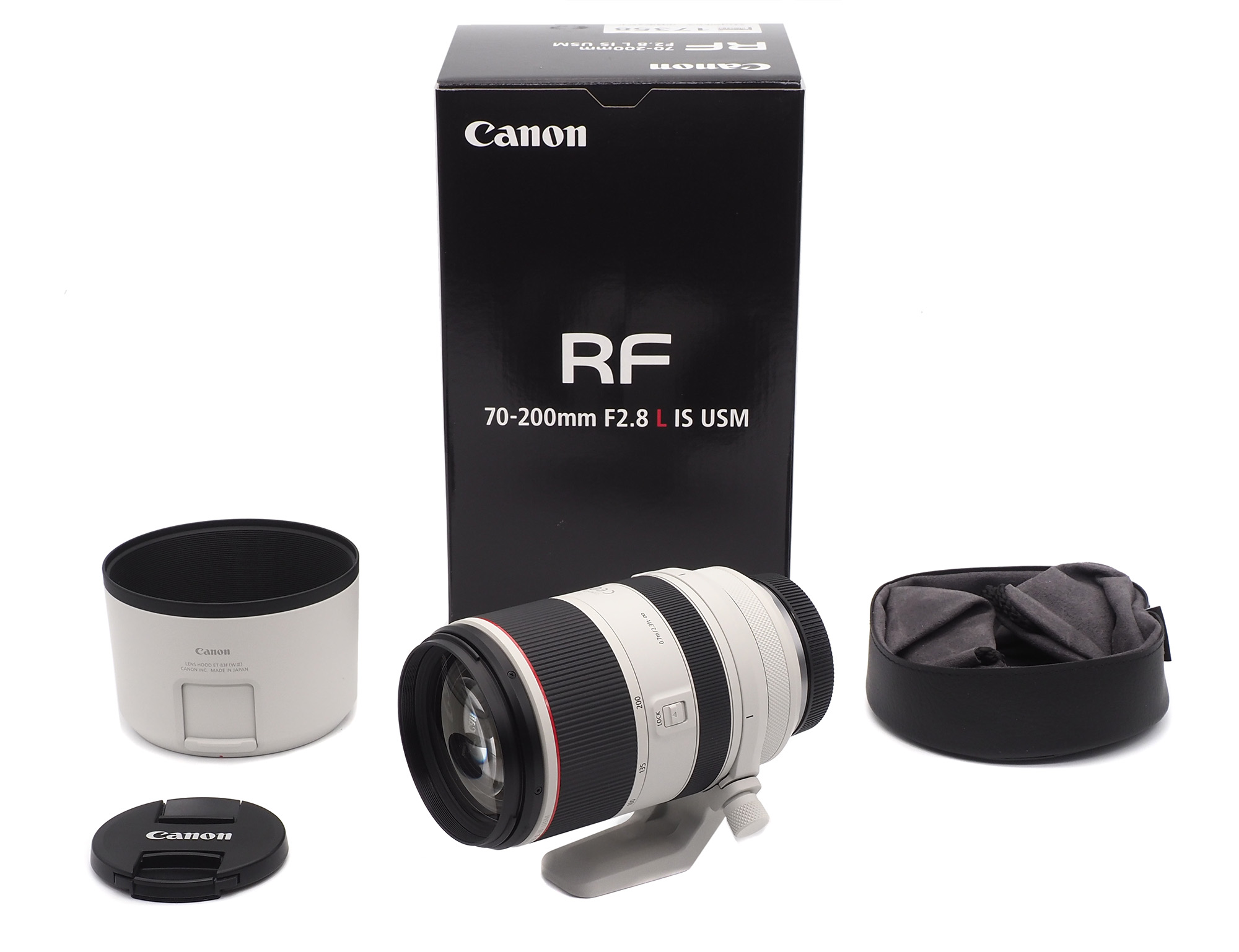 objektiv, EF-Mount, 70-200mm, weiß, verpackung