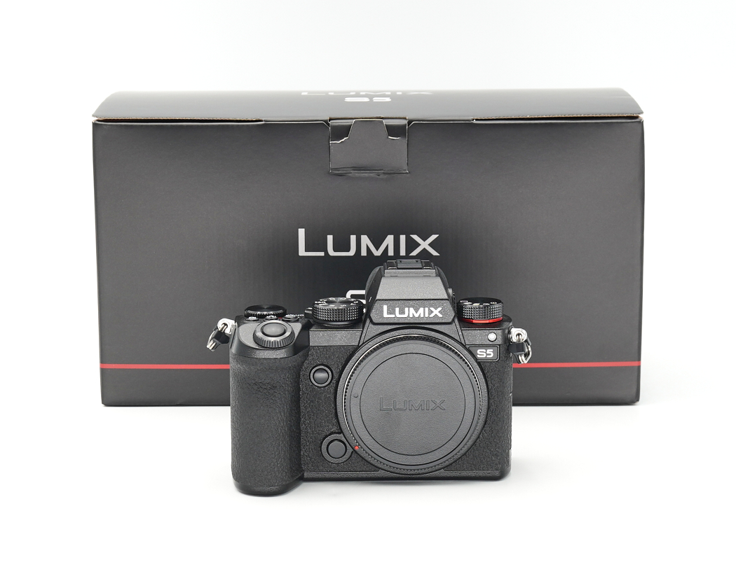 kamera, spiegelreflex?, lumix, schwarz, verpackung
