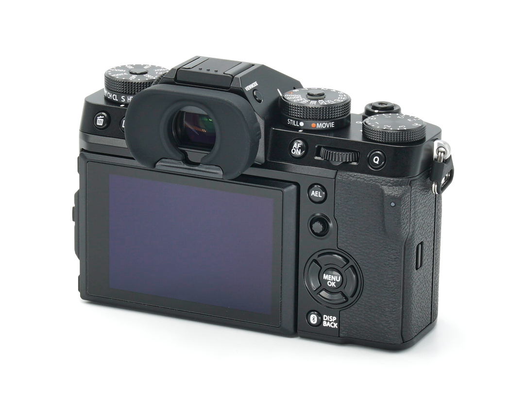 digitale Kamera, Rückdisplay, Sucher, Objektiv, Bedienelemente