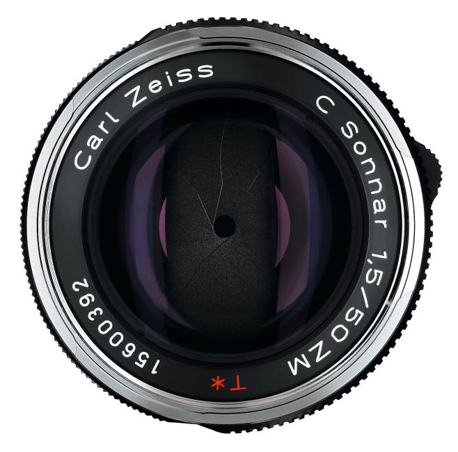 Objektiv, Carl Zeiss, Festbrennweite, Metallring, keine Filter sichtbar