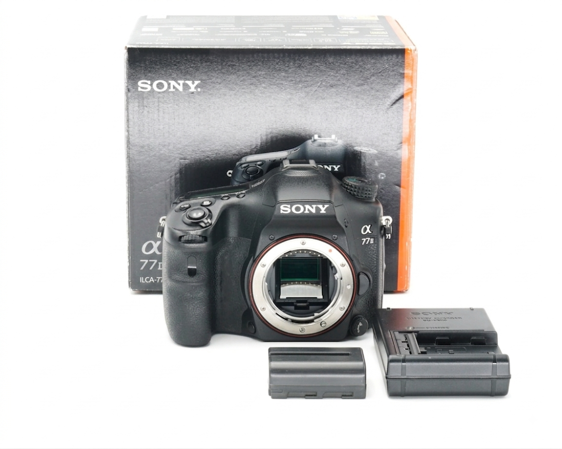 kamera, DSLR, Sony, Objektiv nicht angeschlossen, Verpackung