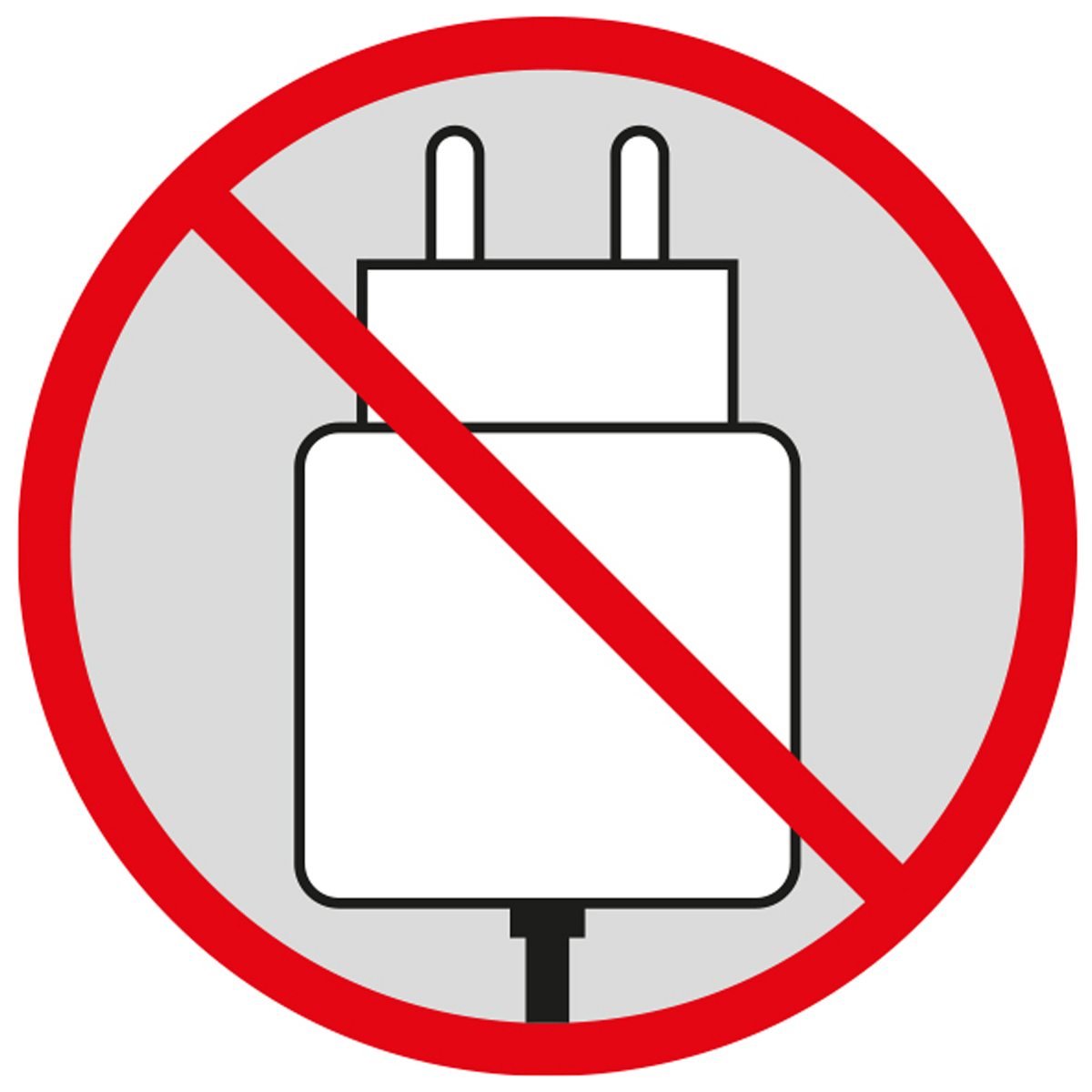 kein Stecker, Netzadapter, Silhouette, Stecker-Symbol, Symbol