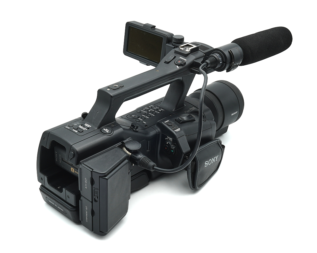 Camcorder, HDV, Handheld, Mikrofon, Sucher.display
