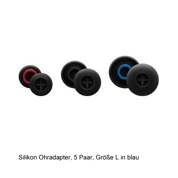 Sennheiser Silicone Ear Adapter L=blau 5 Paar Silikon-Ohradapter in Größe L