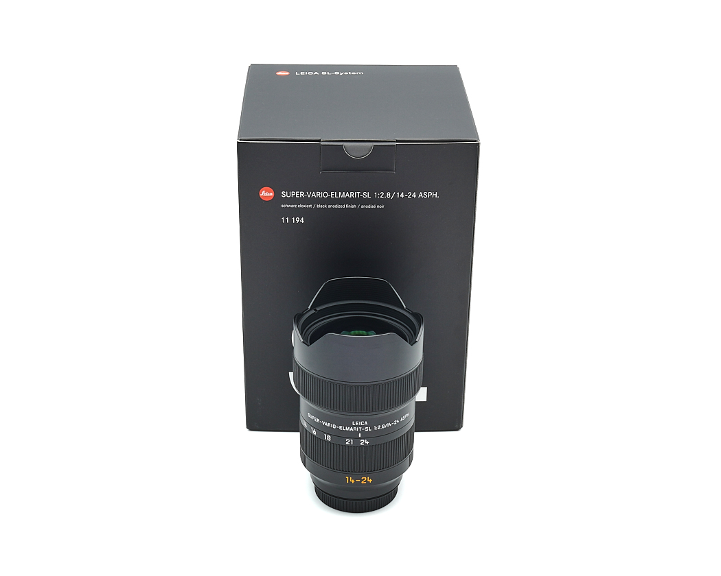objektiv, Leica, 18-24mm?, schwarz, verpackung