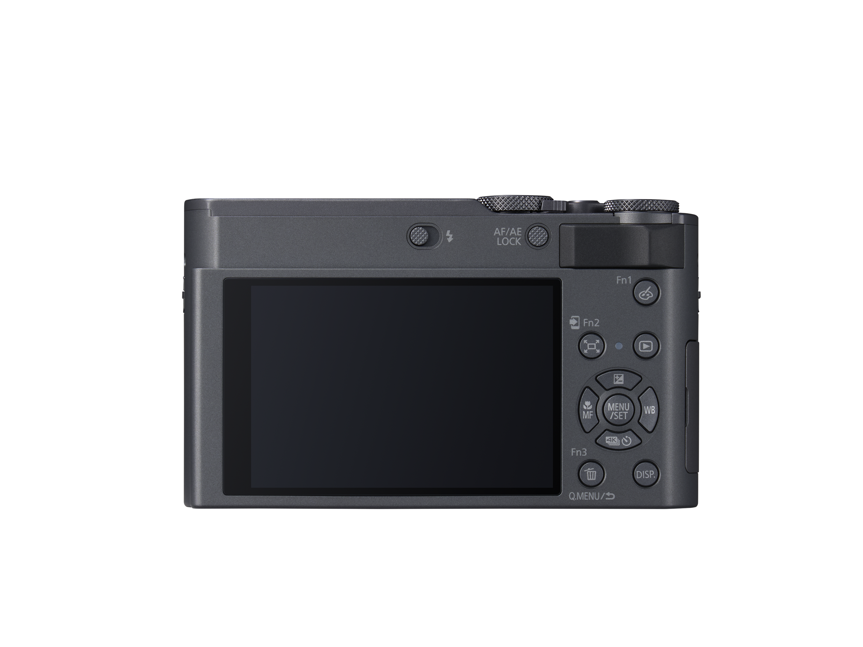 Kamera, digitale Kamera, LCD-Bildschirm, Bedienelemente, Rückseite