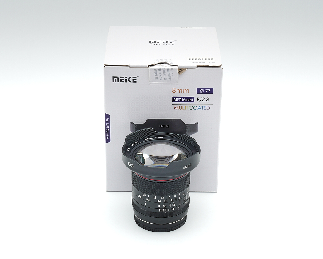 objektiv, meike objektiv, 8mm, f/2.8, multi coated