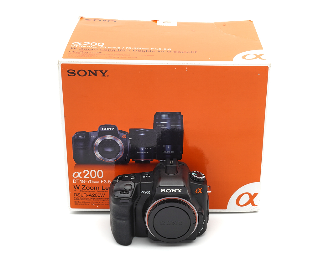 Kamera, DSLR, Sony, Alpha A200, Kit-Objektiv