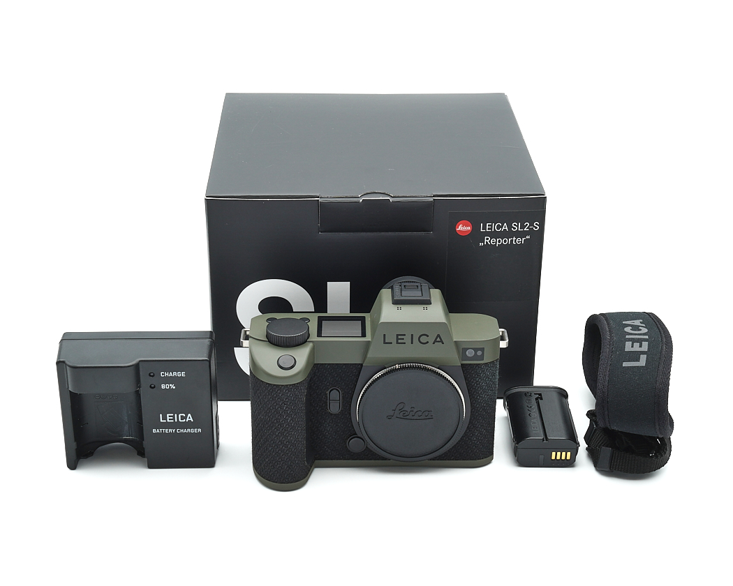 kamera, Spiegelreflex?, olivegrün, Leica, Set