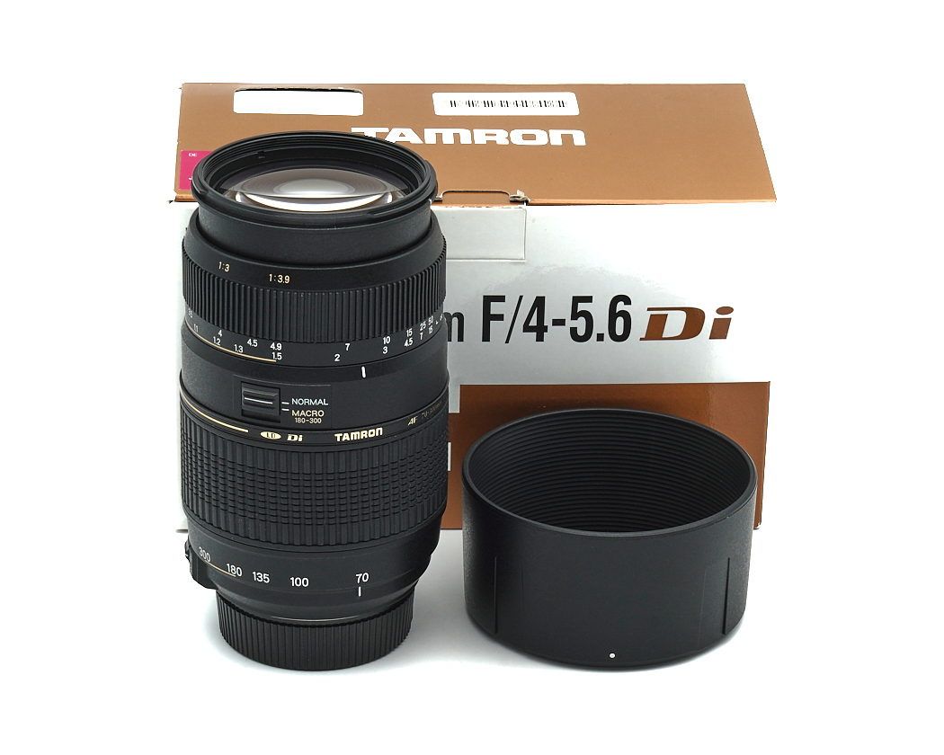 Objektiv, Teleobjektiv Zoom, Blende f/4-5.6, manueller Fokus, Adapter]