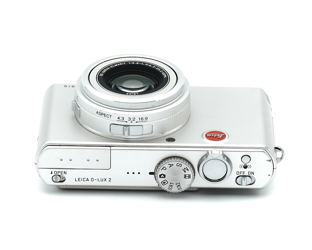 kamera, Leica, kompakt, silber, objektiv