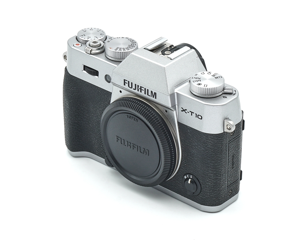 kamera, Digital-Spiegelreflex, Fujifilm, silber-schwarz, Objektivdeckel