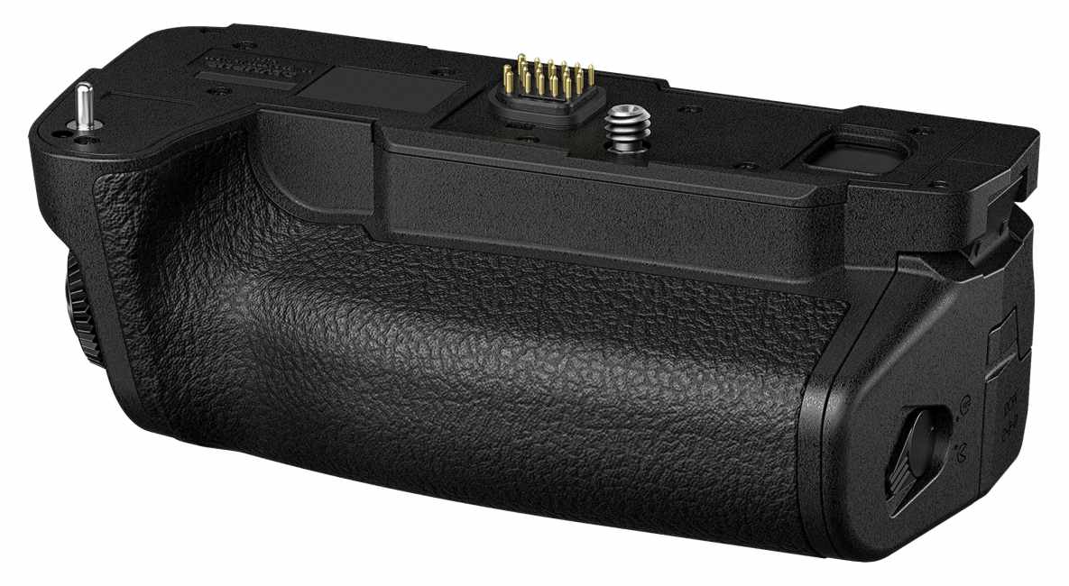 Akkugriff, Camera-Griff, Schwarze Textur, Unterseite Anschlüsse, Montageanschluss