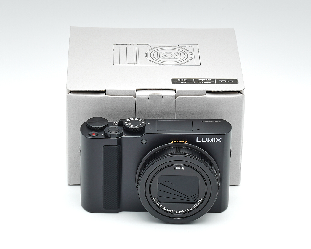 kamera, lumix, kompakt, schwarz, objektiv