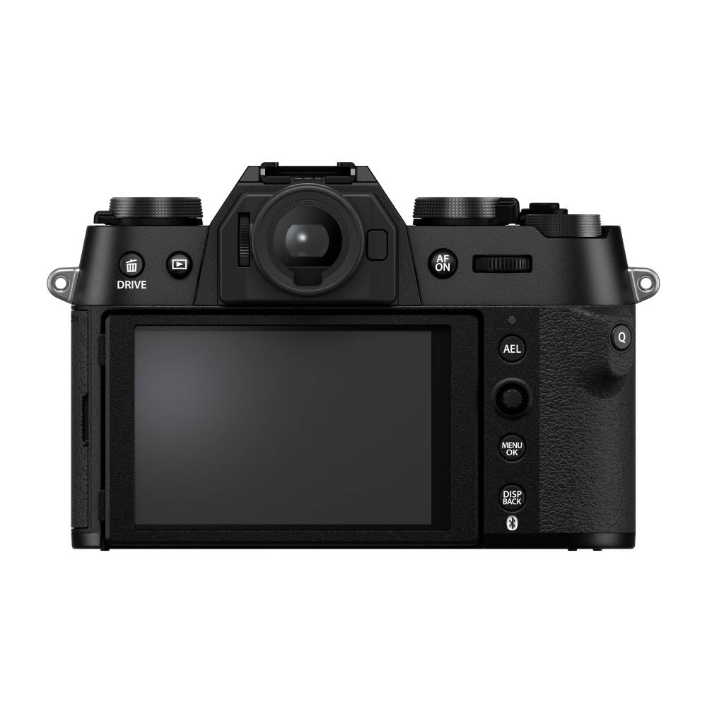 Digitale Kamera, DSLR, Rückseite LCD, äußere Bedienelemente, Sucher