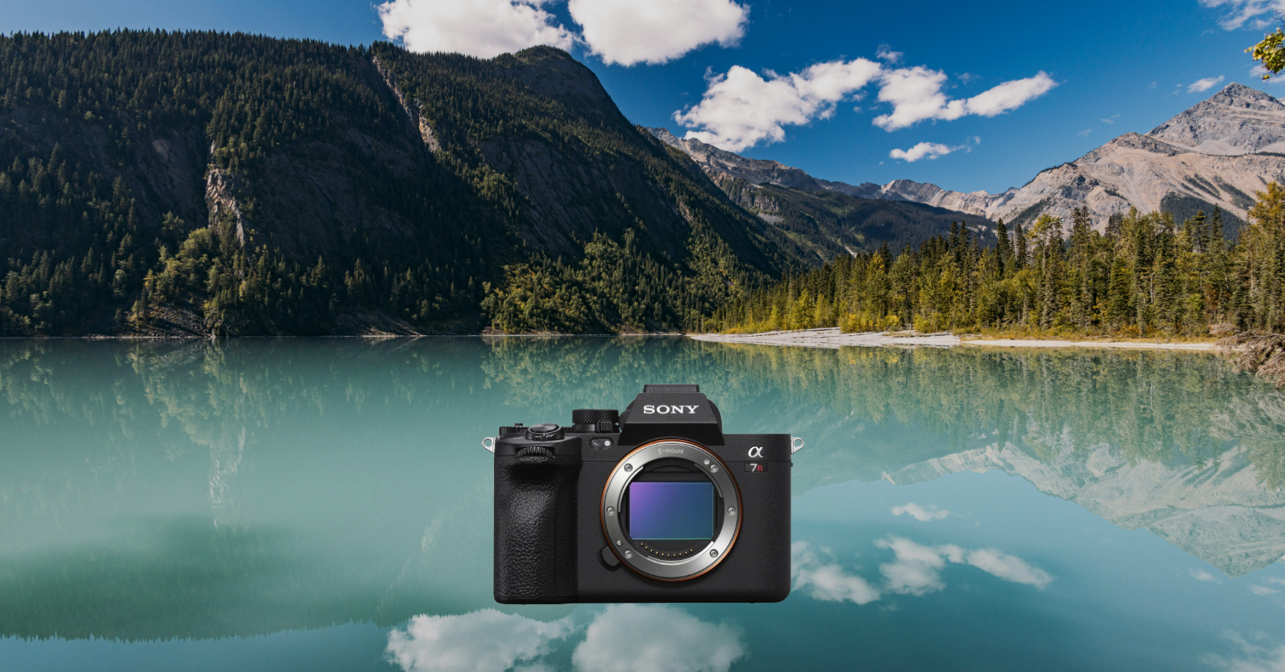 Kamera, Spiegelreflex?, blaue See, Berge, Landschaft