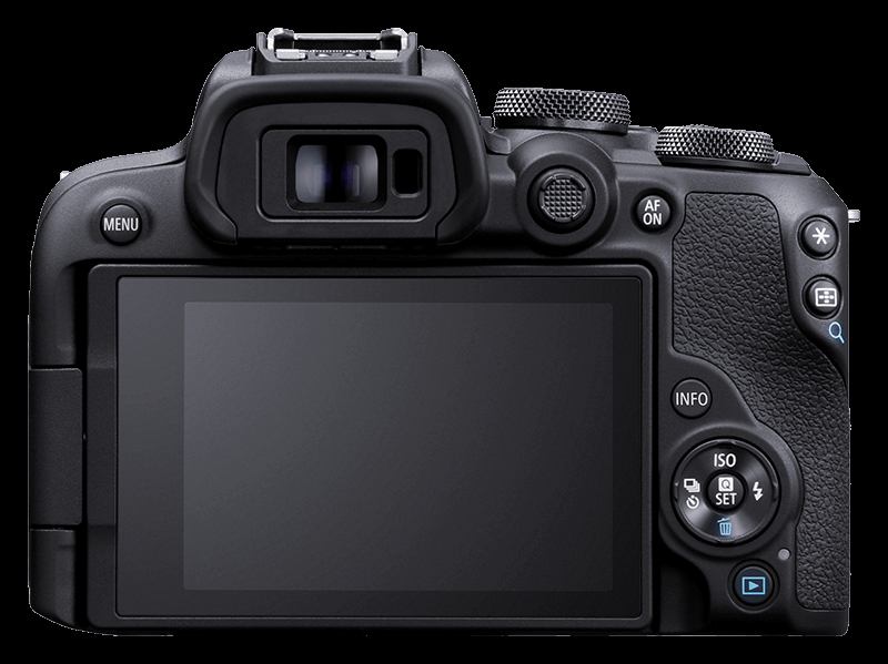 DSLR, Kamera, Rückseite, LCD-Bildschirm, Belichtungsknopf