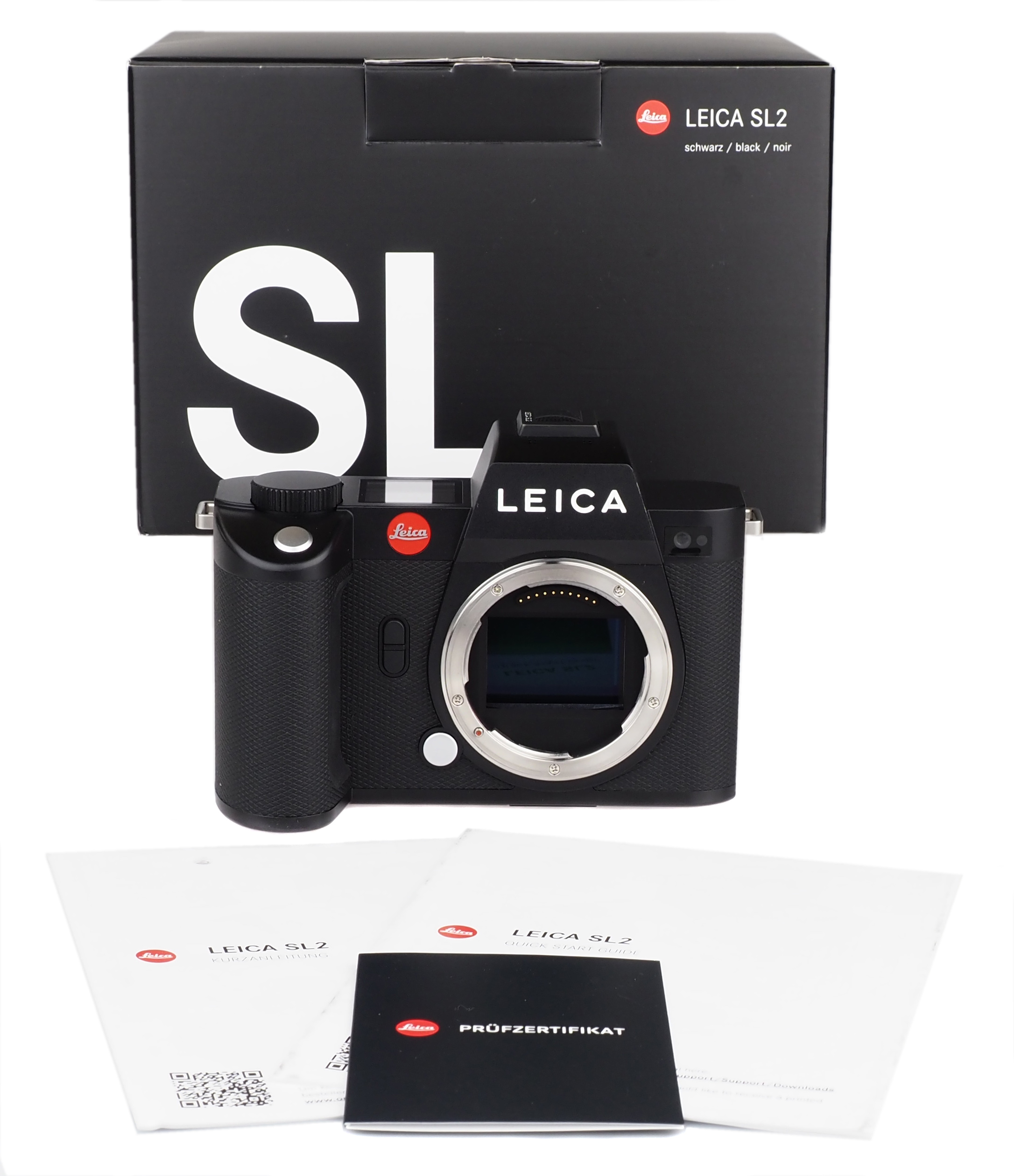 kamera, spiegellos, leica, sl2, schwarz