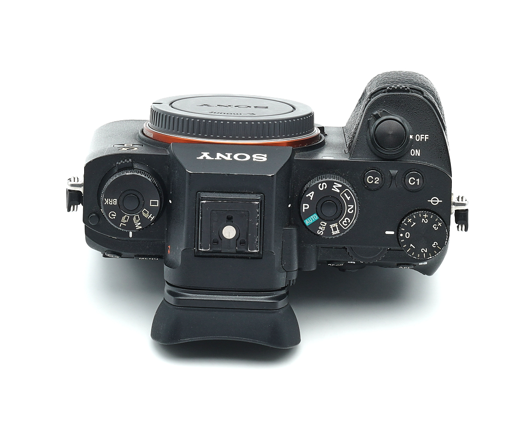 Kamera, Digital, Sony, Objektivdeckel, Von oben fotografiert
