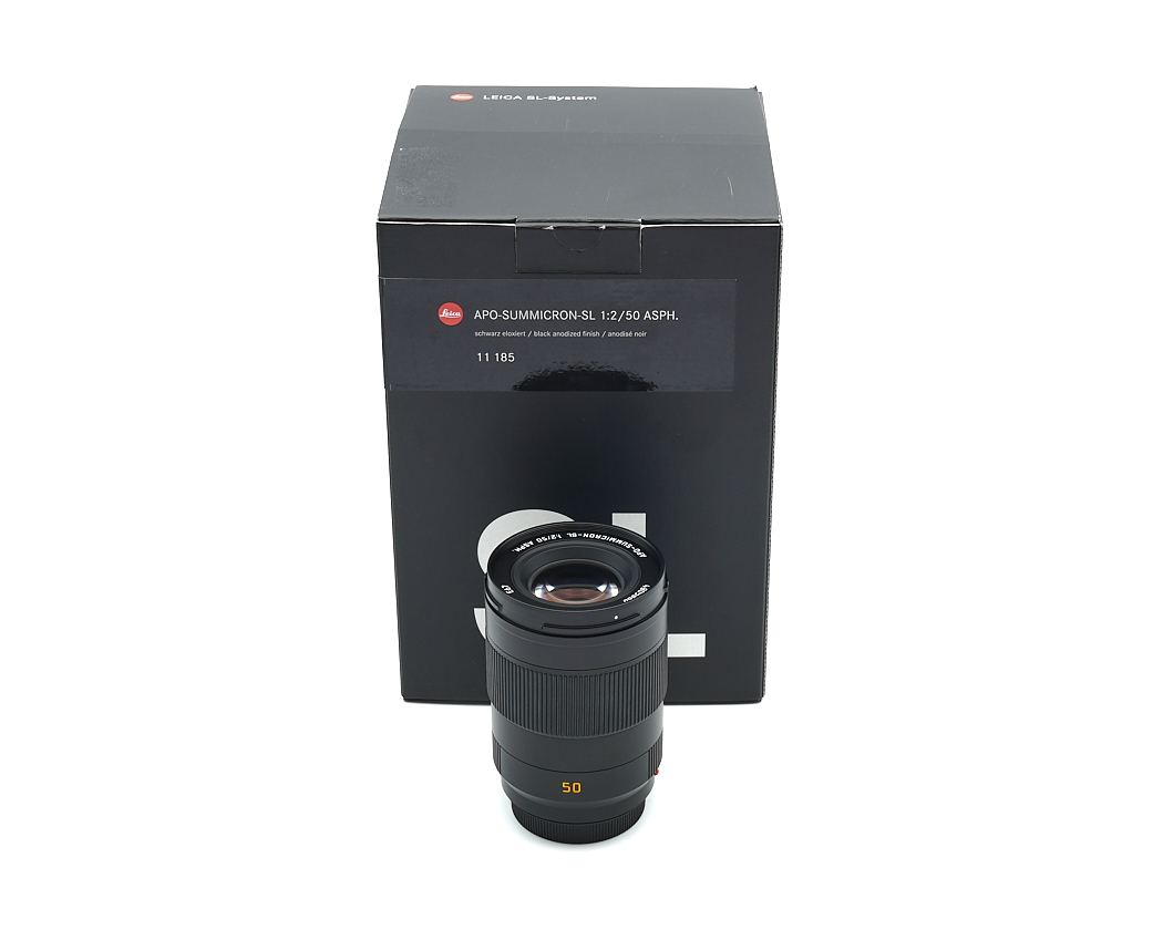 objektiv, 50mm, schwarze farbe, verpackung, lens box