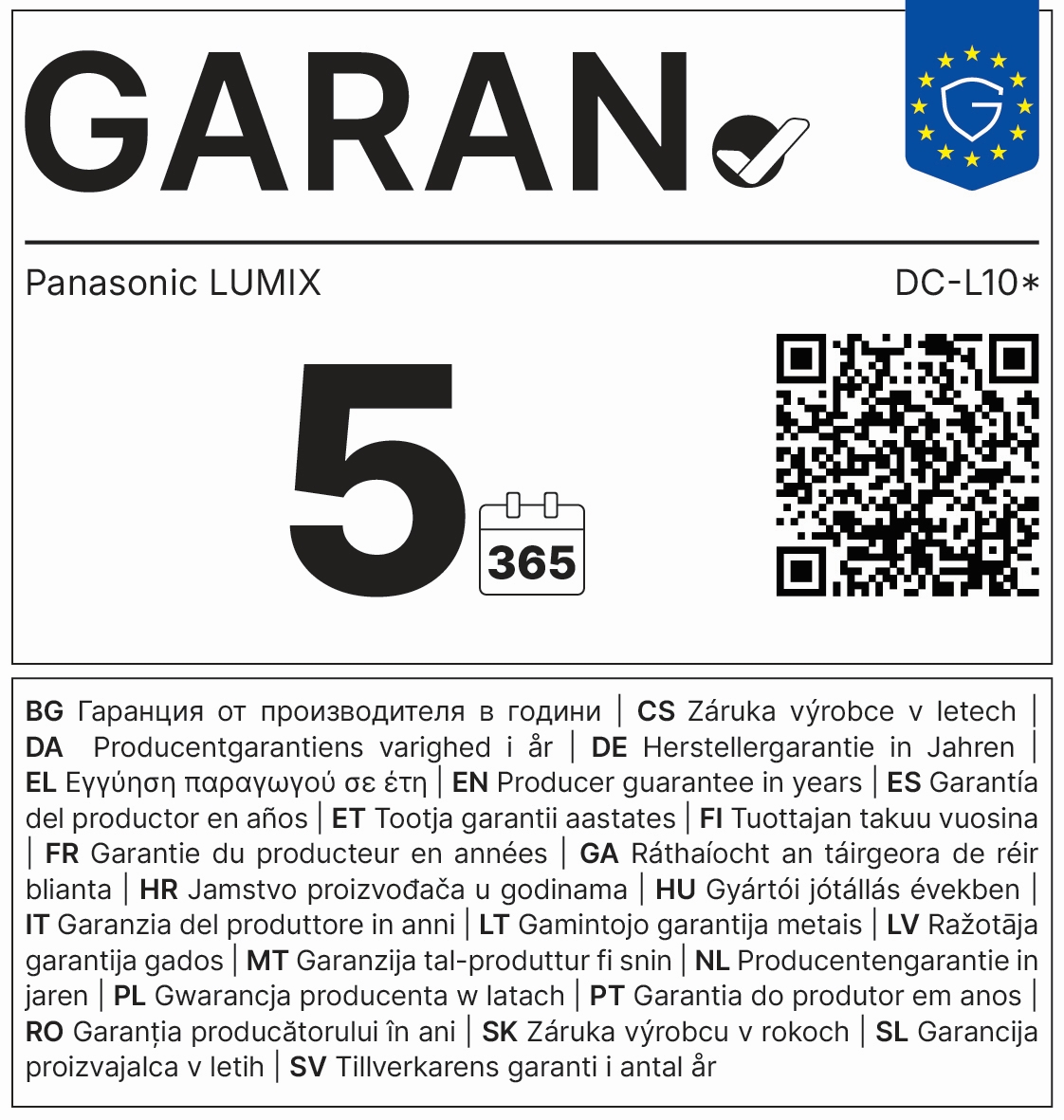panasonic, lumix, 5, kalender, garantie